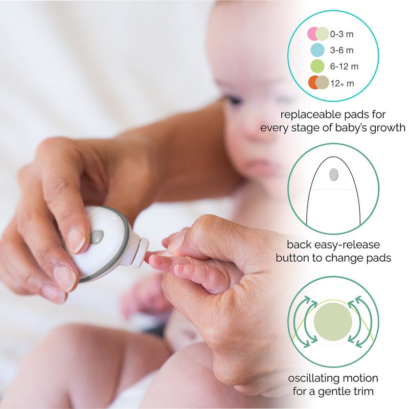 ZoLi Buzz B Electric Baby Nail Trimmer | ZoLi Baby Safe Nail File for Newborn Infant and up  Original Safety Electric Baby Nail File - Image 4